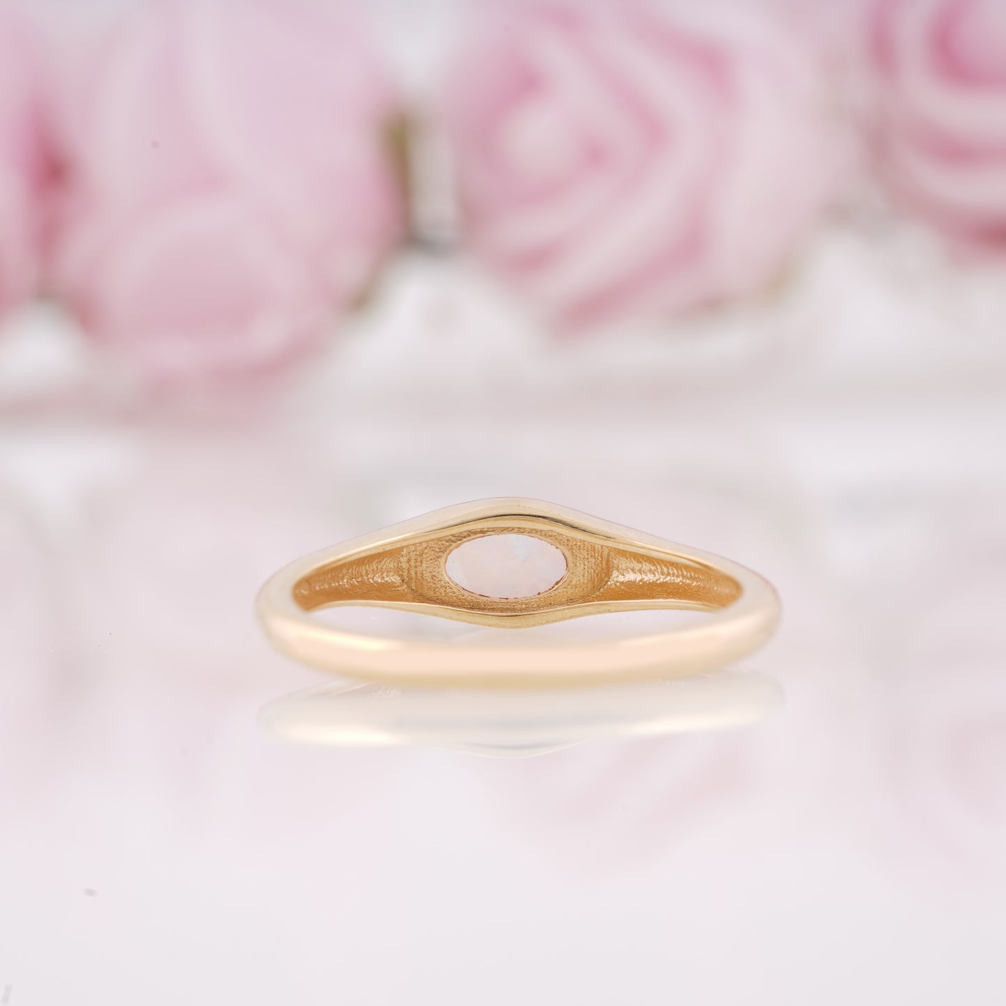 Oval-Shaped Opal Wedding Band - Elegant & Unique